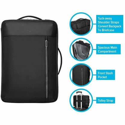 Alternate-Image3 Image for Targus&reg; 15.6" Urban Convertible Backpack (Black)