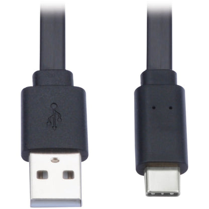 Main Image for Eaton Tripp Lite Series USB-A to USB-C Flat Cable - M/M, USB 2.0, Black, 3 ft. (0.91 m)
