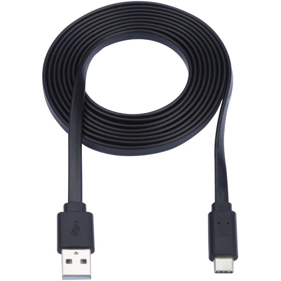 Alternate-Image1 Image for Eaton Tripp Lite Series USB-A to USB-C Flat Cable - M/M, USB 2.0, Black, 3 ft. (0.91 m)