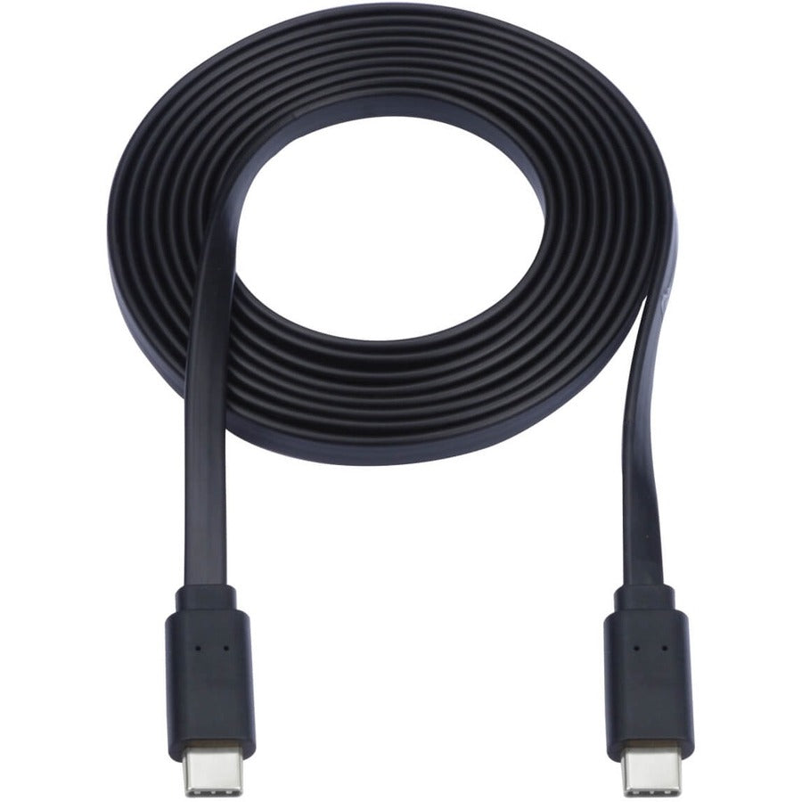 Alternate-Image1 Image for Eaton Tripp Lite Series USB-C Flat Cable (M/M), USB 2.0, Black, 6 ft. (1.83 m)