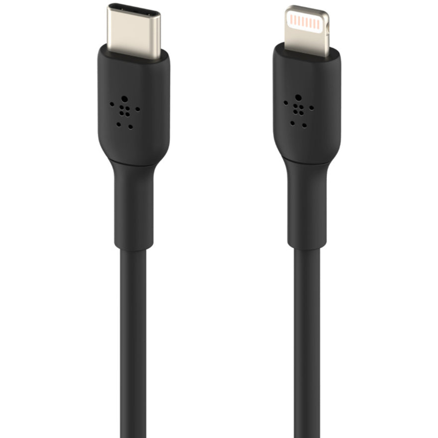 Alternate-Image1 Image for Belkin BoostCharge USB-C to Lightning Cable (1 meter / 3.3 foot, Black)