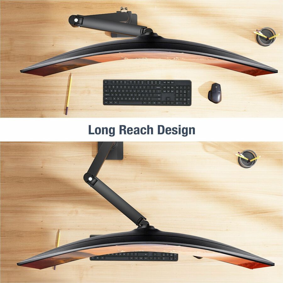 Alternate-Image7 Image for Single Monitor Heavy-Duty Premium Gas Spring Desk Mount - 17" to 43" , VESA 75x75, 100x100, 200x200mm