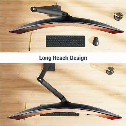 Alternate-Image7 Image for Single Monitor Heavy-Duty Premium Gas Spring Desk Mount - 17" to 43" , VESA 75x75, 100x100, 200x200mm