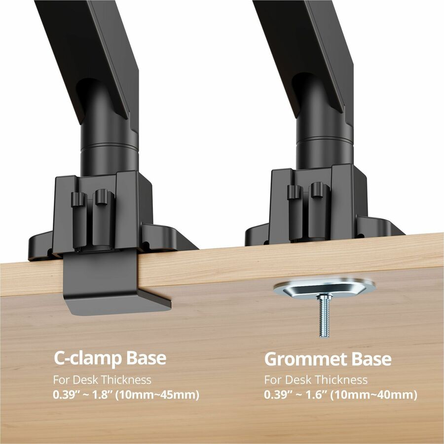 Alternate-Image10 Image for Single Monitor Heavy-Duty Premium Gas Spring Desk Mount - 17" to 43" , VESA 75x75, 100x100, 200x200mm