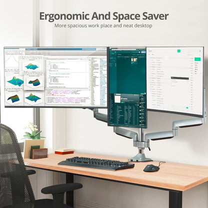 Alternate-Image5 Image for SIIG Triple Monitor Aluminum Gas Spring Desk Mount