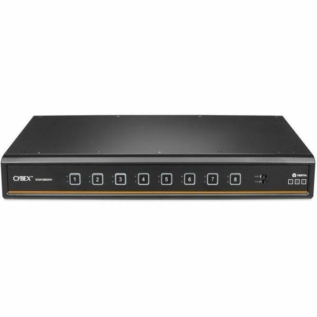 Main Image for Vertiv Avocent Cybex Secure MultiViewer KVM Switch, 8 Port, Cursor Navigation Switching, NIAP Version 4.0 Certified, TAA Compliant (SCMV285DPH-400)
