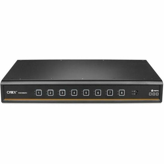 Main Image for Vertiv Avocent Cybex Secure MultiViewer KVM Switch, 8 Port, Cursor Navigation Switching, NIAP Version 4.0 Certified, TAA Compliant (SCMV285DPH-400)