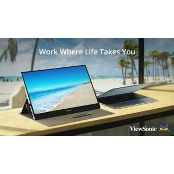 Alternate-Image4 Image for ViewSonic 15.6 Inch 1080p Portable Monitor with IPS Touchscreen, 2 Way Powered 60W USB C, Eye Care, Dual Speakers, Built in Stand with Smart Cover (TD1655)