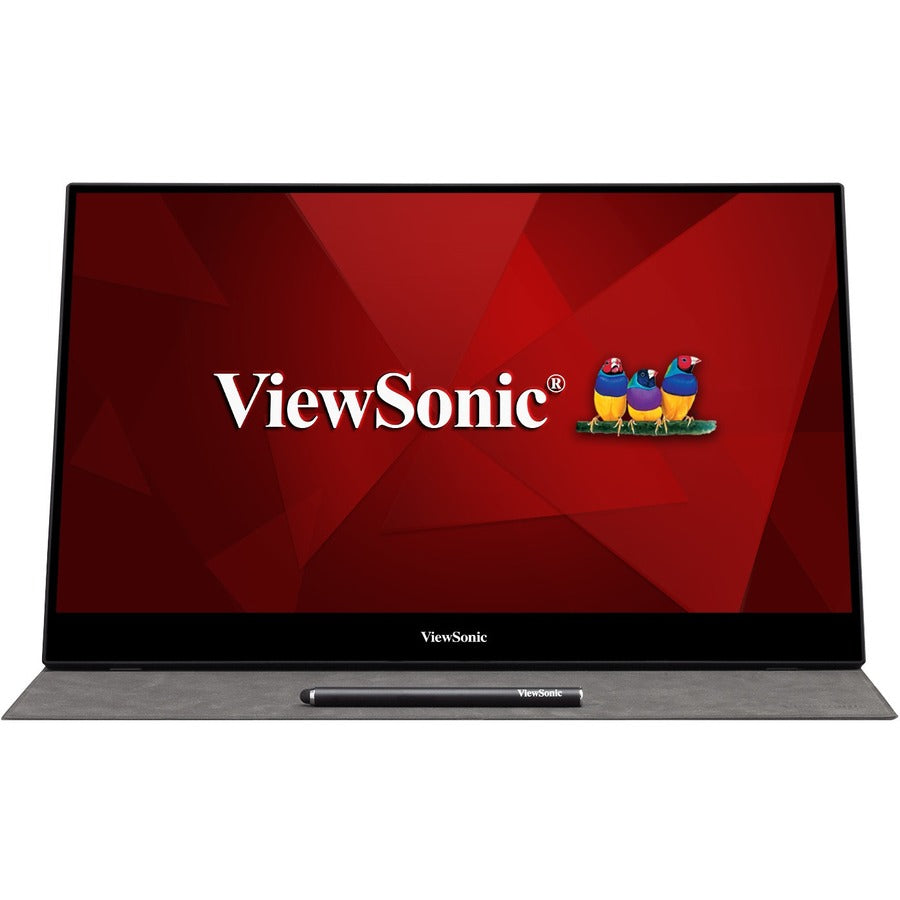 Front Image for ViewSonic 15.6 Inch 1080p Portable Monitor with IPS Touchscreen, 2 Way Powered 60W USB C, Eye Care, Dual Speakers, Built in Stand with Smart Cover (TD1655)