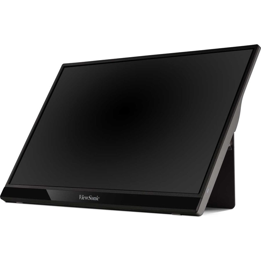Left Image for ViewSonic 15.6 Inch 1080p Portable Monitor with 2 Way Powered 60W USB C, IPS, Eye Care, Dual Speakers, Built in Stand with Smart Cover (VG1655)