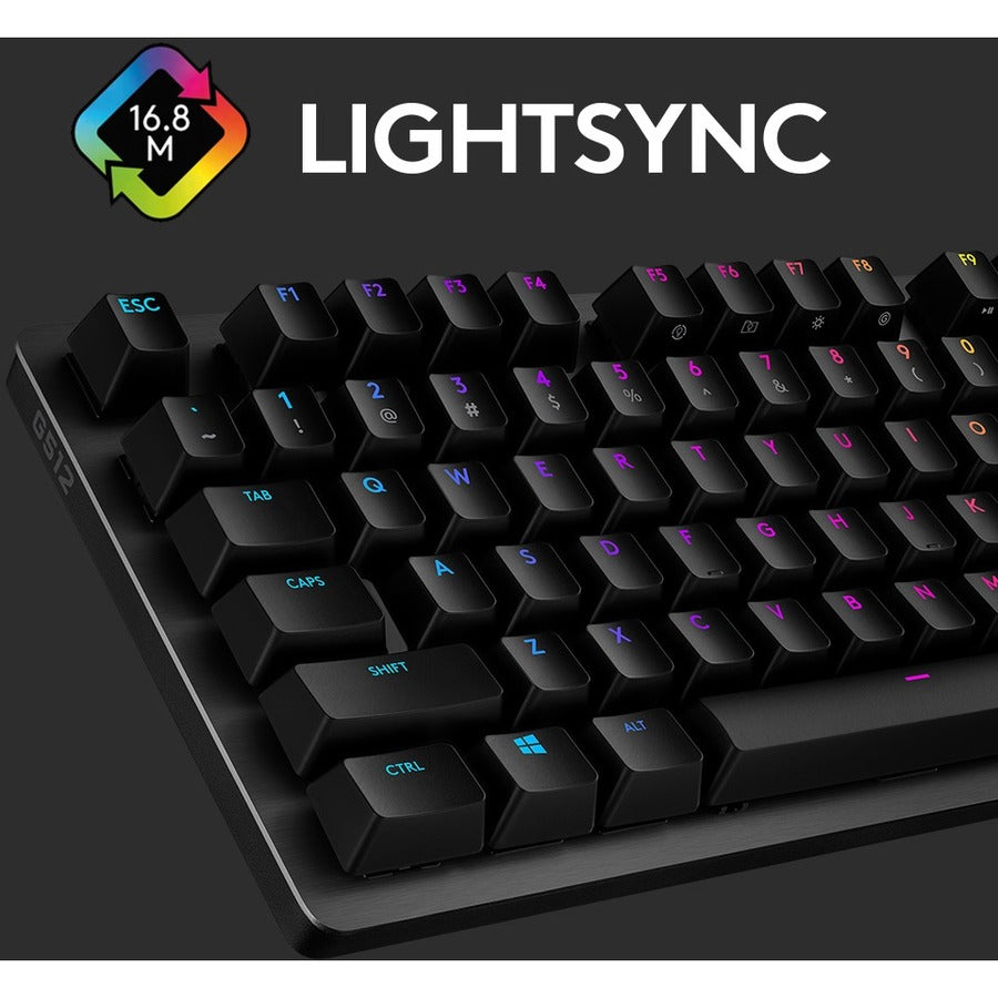 Alternate-Image2 Image for Logitech G512 CARBON LIGHTSYNC RGB Mechanical Gaming Keyboard with GX Brown switches and USB passthrough (Tactile)