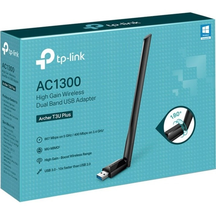 Alternate-Image2 Image for TP-Link Archer T3U Plus - IEEE 802.11ac Dual Band Wi-Fi Adapter for Desktop Computer/Notebook