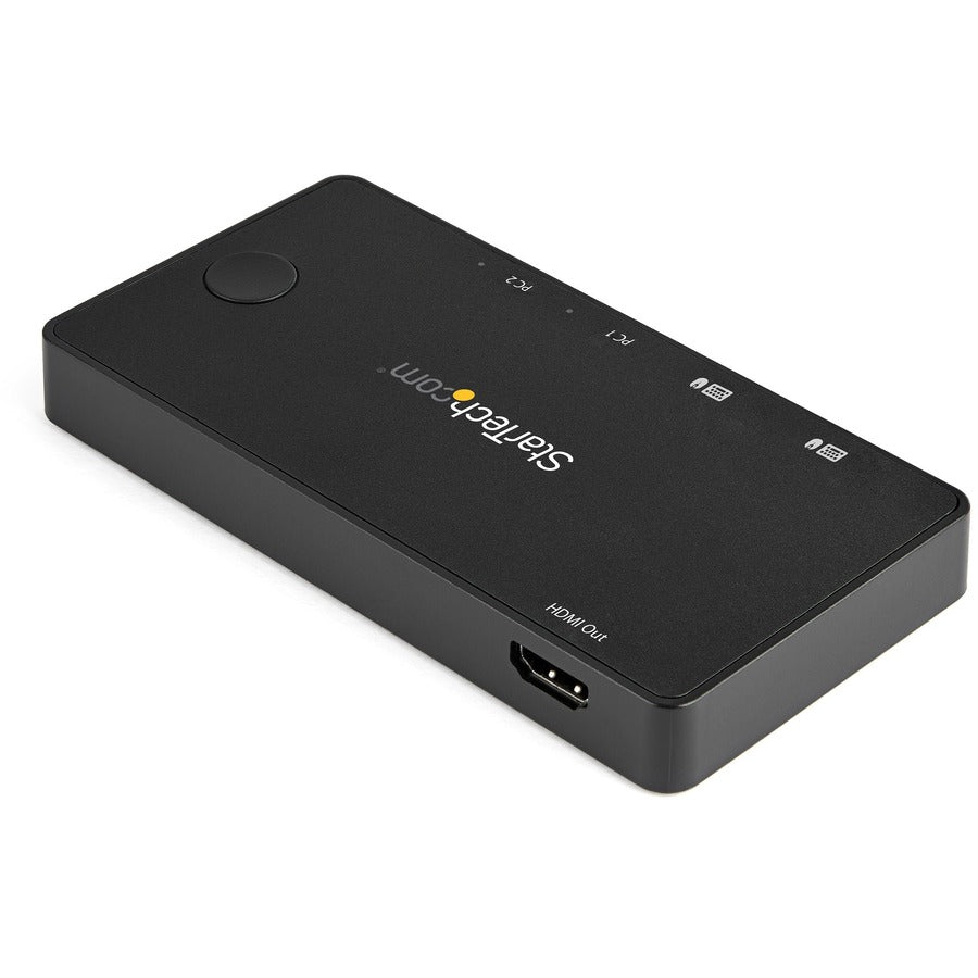 Right Image for StarTech.com 2 Port USB C KVM Switch - 4K 60Hz HDMI - Compact UHD Desktop KVM Switch w/USB Type C Cables - Bus Powered MacBook ThinkPad