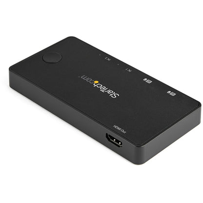 Right Image for StarTech.com 2 Port USB C KVM Switch - 4K 60Hz HDMI - Compact UHD Desktop KVM Switch w/USB Type C Cables - Bus Powered MacBook ThinkPad