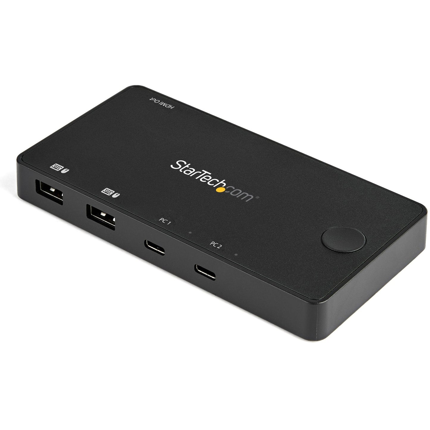 Main Image for StarTech.com 2 Port USB C KVM Switch - 4K 60Hz HDMI - Compact UHD Desktop KVM Switch w/USB Type C Cables - Bus Powered MacBook ThinkPad