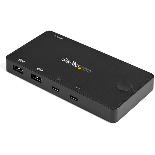 Main Image for StarTech.com 2 Port USB C KVM Switch - 4K 60Hz HDMI - Compact UHD Desktop KVM Switch w/USB Type C Cables - Bus Powered MacBook ThinkPad