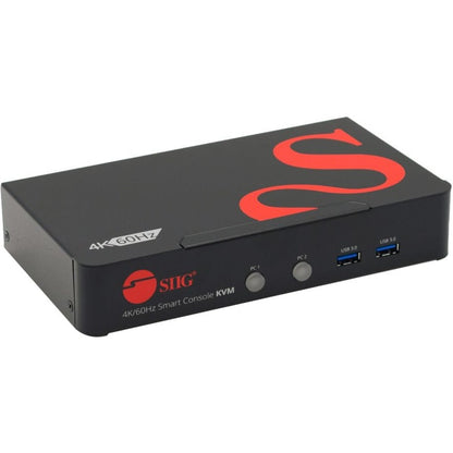 Right Image for SIIG 2 Port 4K 60Hz DisplayPort 1.2 KVM Switch with USB 3.0 and Multi-Media ports