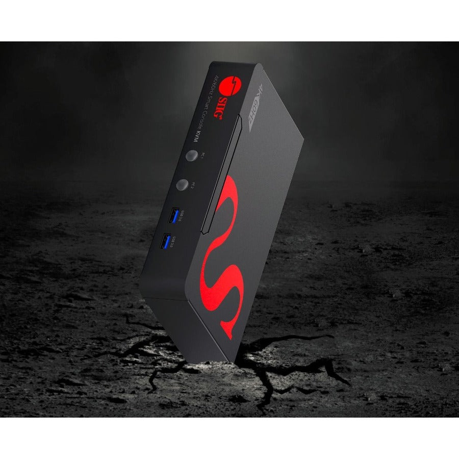 Alternate-Image1 Image for SIIG 2 Port 4K 60Hz DisplayPort 1.2 KVM Switch with USB 3.0 and Multi-Media ports