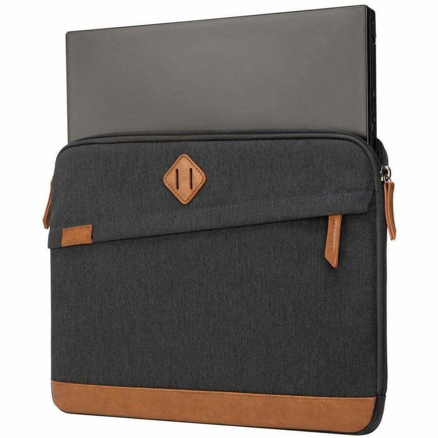 Alternate-Image1 Image for Targus Strata III TBS93004GL Carrying Case (Sleeve) for 14" Notebook - Gray, Brown