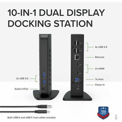 Alternate-Image1 Image for Plugable USB 3.0 and USB-C Universal Laptop Docking Station for Windows and Mac