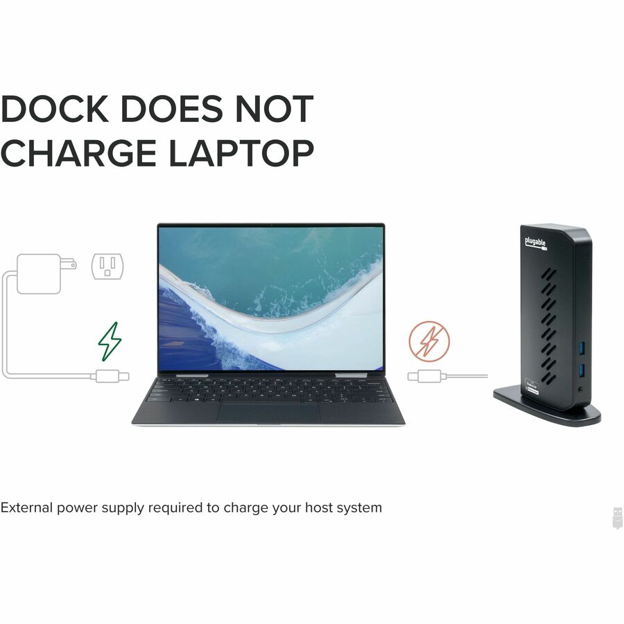 Alternate-Image4 Image for Plugable USB 3.0 and USB-C Dual 4K Display Docking Station with DisplayPort and HDMI for Windows and Mac