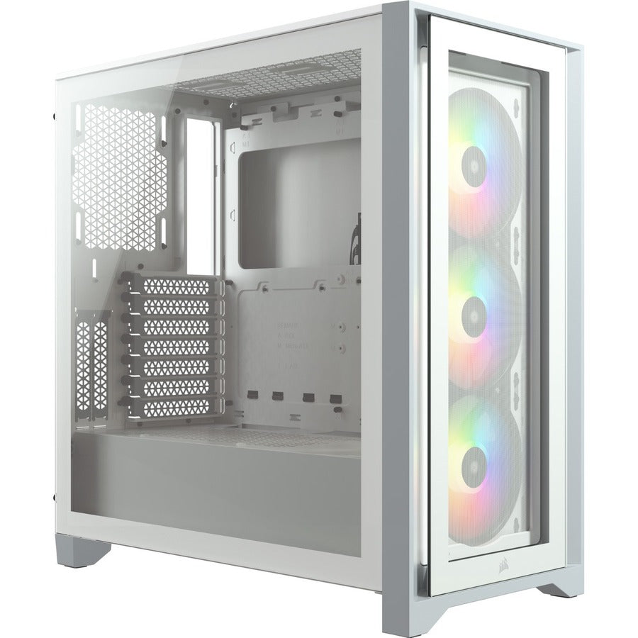 Right Image for Corsair iCUE 4000X RGB Tempered Glass Mid-Tower ATX Case - White