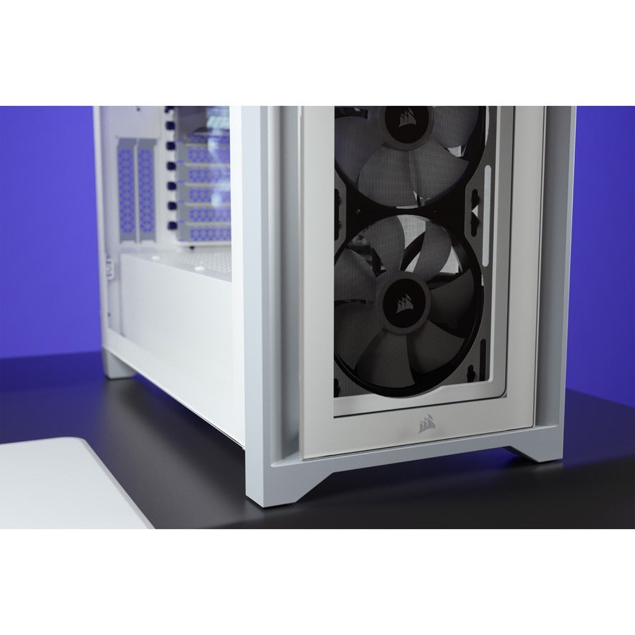 Alternate-Image9 Image for Corsair iCUE 4000X RGB Tempered Glass Mid-Tower ATX Case - White