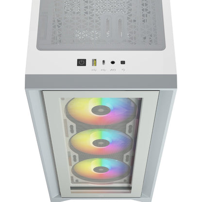Alternate-Image5 Image for Corsair iCUE 4000X RGB Tempered Glass Mid-Tower ATX Case - White
