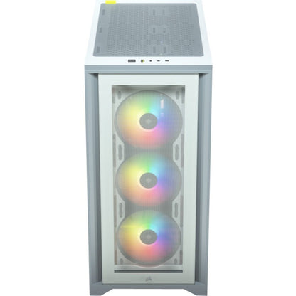 Top Image for Corsair iCUE 4000X RGB Tempered Glass Mid-Tower ATX Case - White