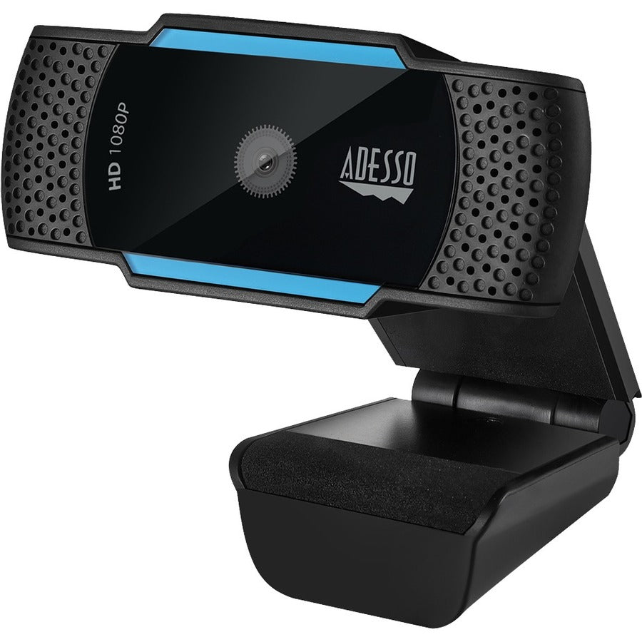 Alternate-Image3 Image for Adesso CyberTrack H5 1080P Webcam - 2.1 Megapixel - 30 fps - USB 2.0 - Auto Focus - Built-In MIC - Tripod Mount - Privacy Shutter Cover