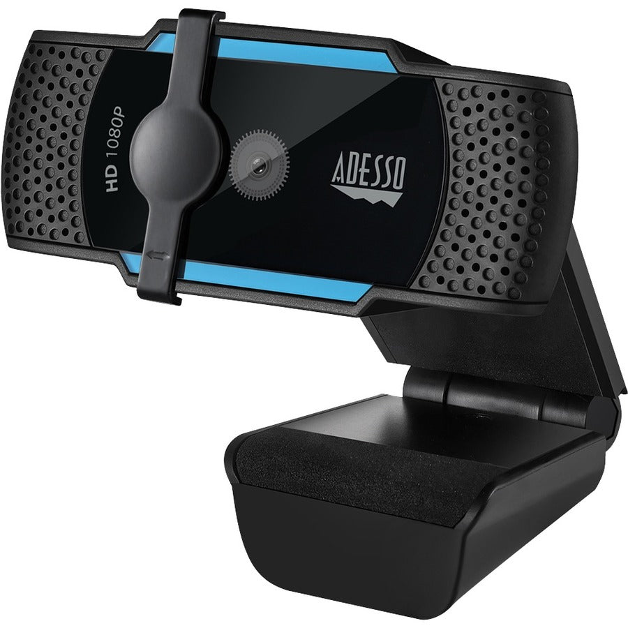 Alternate-Image4 Image for Adesso CyberTrack H5 1080P Webcam - 2.1 Megapixel - 30 fps - USB 2.0 - Auto Focus - Built-In MIC - Tripod Mount - Privacy Shutter Cover