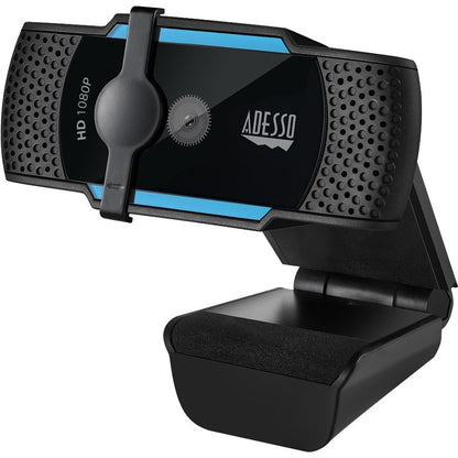 Alternate-Image4 Image for Adesso CyberTrack H5 1080P Webcam - 2.1 Megapixel - 30 fps - USB 2.0 - Auto Focus - Built-In MIC - Tripod Mount - Privacy Shutter Cover