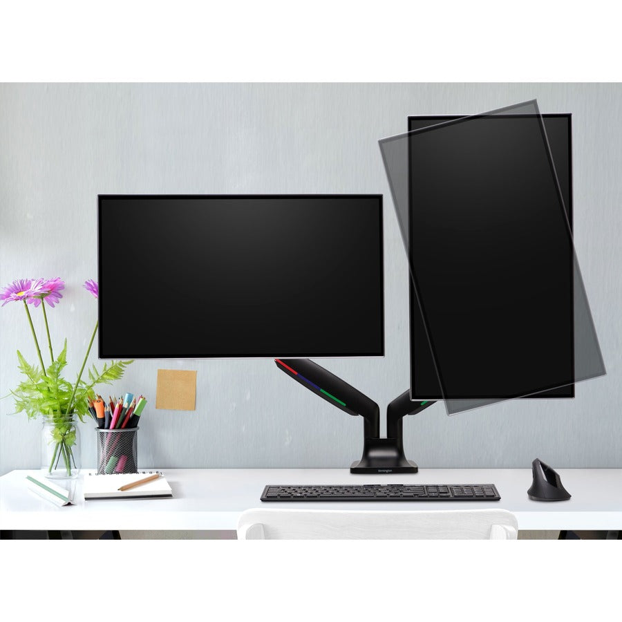 Alternate-Image5 Image for Kensington SmartFit Mounting Arm for Monitor, Flat Panel Display, Curved Screen Display - Black - Landscape/Portrait