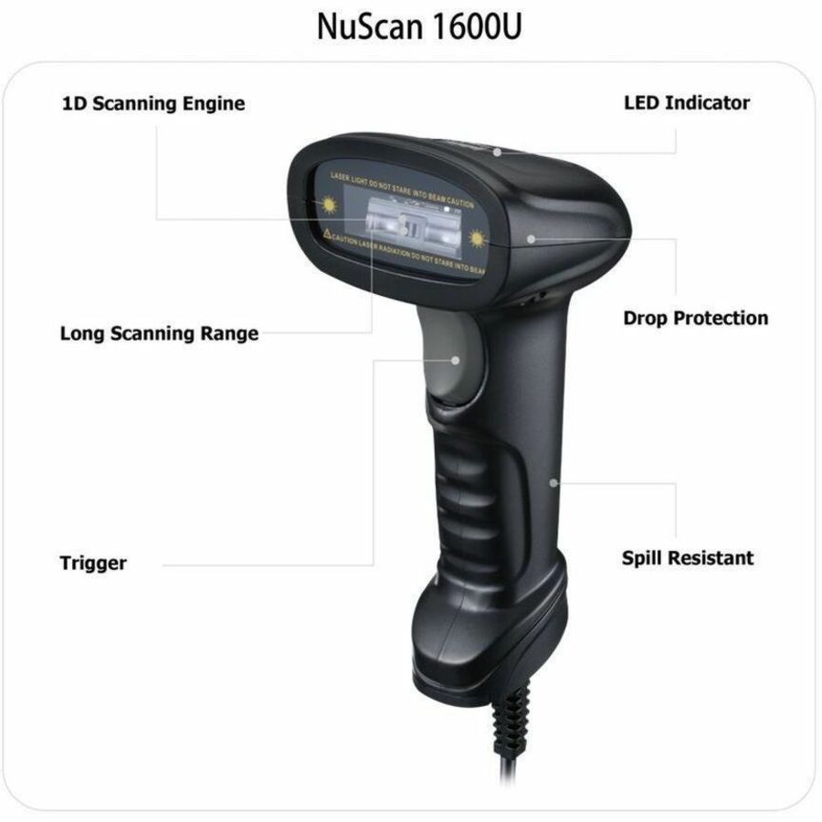 Alternate-Image2 Image for Adesso NuScan 1600U 1D Handheld CCD Barcode Scanner (USB)