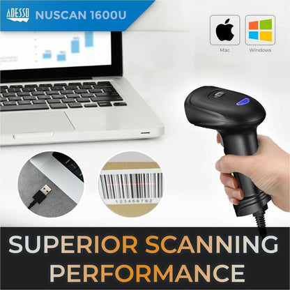 Alternate-Image7 Image for Adesso NuScan 1600U 1D Handheld CCD Barcode Scanner (USB)