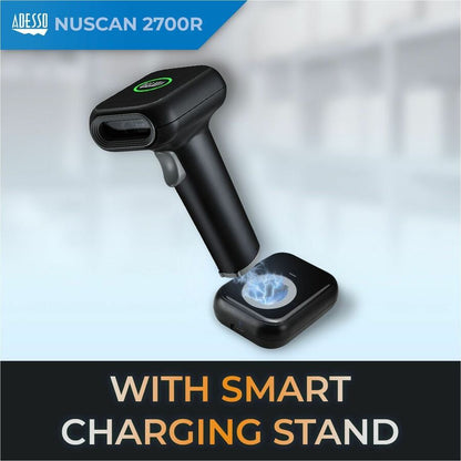 Alternate-Image2 Image for Adesso NuScan 2700R 2D Wireless Barcode Scanner with Charging Cradle