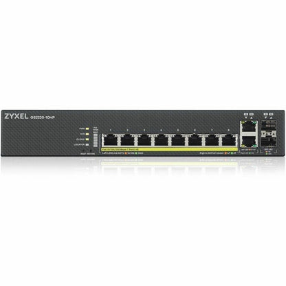 Alternate-Image1 Image for ZYXEL GS2220-10HP 8-Port Gigabit L2+ Managed and Nebula Pro Cloud Managed Switch | 8 PoE+ Ports at 180W with 2 SFP Uplinks