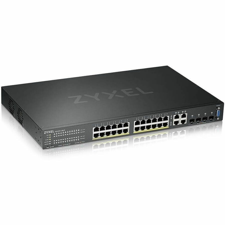 Main Image for ZYXEL GS2220-28HP 24-Port Gigabit L2+ Managed and Nebula Pro Cloud Managed Switch | 24 PoE+ Ports at 375W with 4 SFP Uplinks