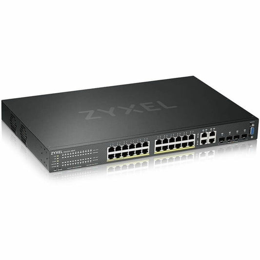 Main Image for ZYXEL GS2220-28HP 24-Port Gigabit L2+ Managed and Nebula Pro Cloud Managed Switch | 24 PoE+ Ports at 375W with 4 SFP Uplinks