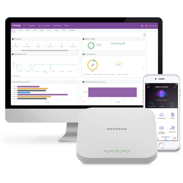 Alternate-Image3 Image for Netgear WAX610 Wi-Fi 6 IEEE 802.11 a/b/g/n/ac/ax/i 1.80 Gbit/s Wireless Access Point - Indoor