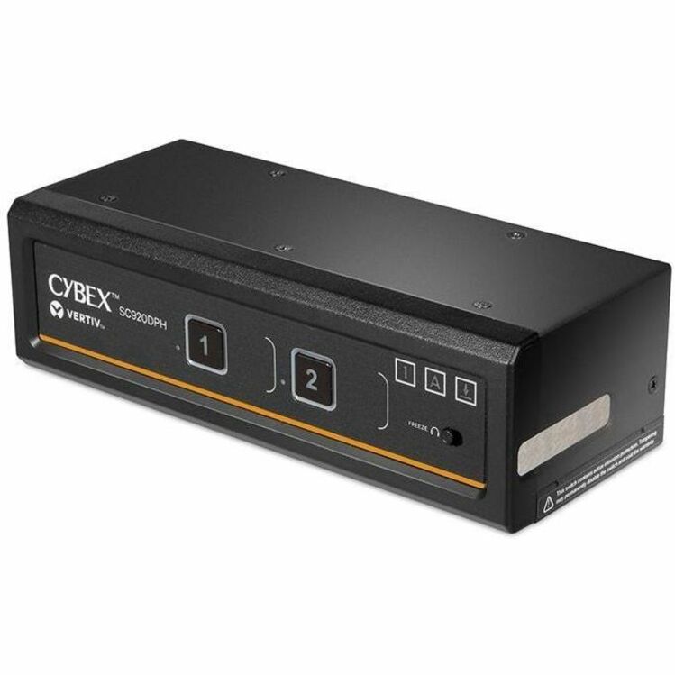 Alternate-Image1 Image for Vertiv Avocent Cybex SC900 Secure Desktop KVM Switch, Dual Head Monitor, 2 Port, Common Access Card, NIAP Version 4.0, TAA Compliant (SC920DPH-400)