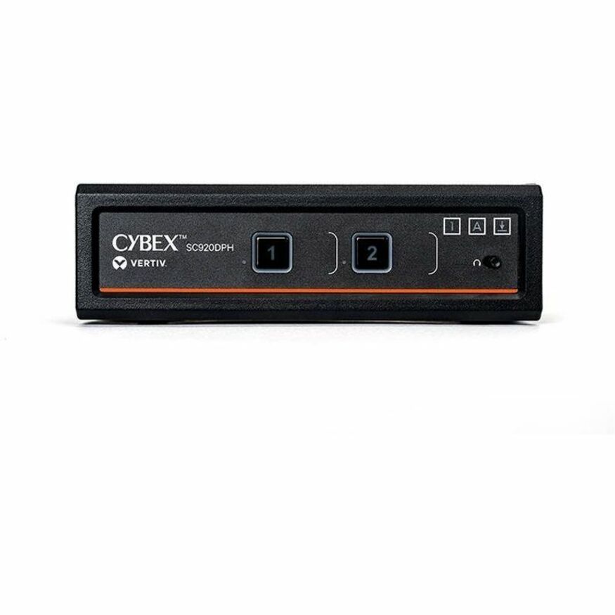 Alternate-Image2 Image for Vertiv Avocent Cybex SC900 Secure Desktop KVM Switch, Dual Head Monitor, 2 Port, Common Access Card, NIAP Version 4.0, TAA Compliant (SC920DPH-400)