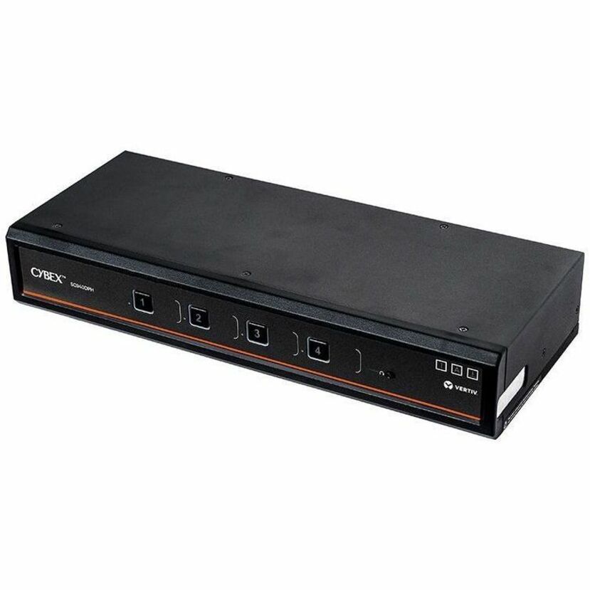 Alternate-Image2 Image for Vertiv Avocent Cybex SC900 Secure Desktop KVM Switch, Dual Head Monitor, 4 Port, Common Access Card, NIAP Version 4.0, TAA Compliant (SC940DPH-400)