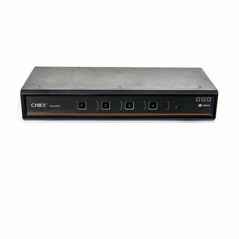 Alternate-Image1 Image for Vertiv Avocent Cybex SC900 Secure Desktop KVM Switch, Dual Head Monitor, 4 Port, Common Access Card, NIAP Version 4.0, TAA Compliant (SC940DPH-400)