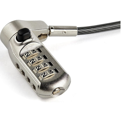 Alternate-Image2 Image for StarTech 6.5' (2m) 3-in-1 Universal Laptop Cable Lock - 4-Digit Combination Security Lock for K-Slot, Nano & Wedge Slot Desktop/Laptop
