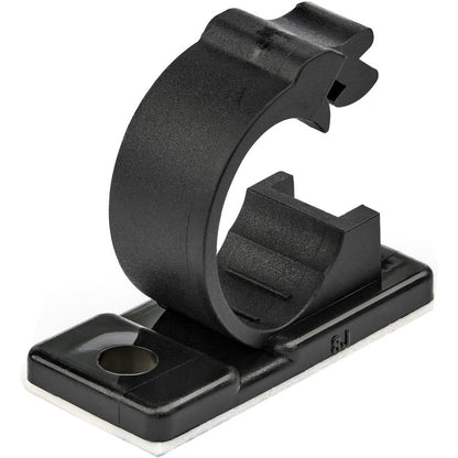Alternate-Image1 Image for StarTech.com 100 Self Adhesive Cable Management Clips - Ethernet/Network Cable/Office Desk Cord Organizer - Sticky Wire Holder/Clamp Black