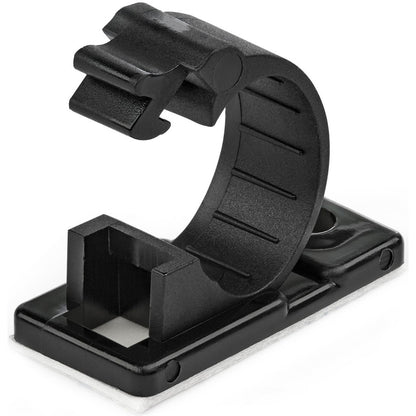 Main Image for StarTech.com 100 Self Adhesive Cable Management Clips - Ethernet/Network Cable/Office Desk Cord Organizer - Sticky Wire Holder/Clamp Black