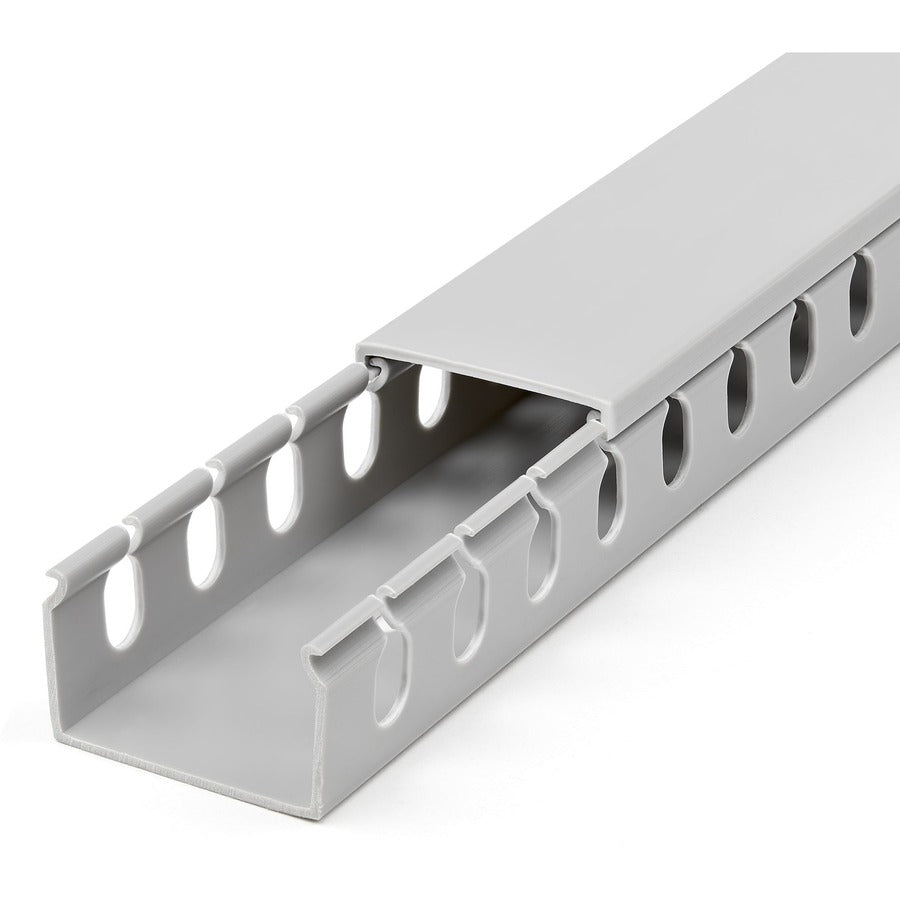 Alternate-Image3 Image for StarTech Cable Management Raceway with Cover 1-1/2"(38mm)W x 1"(25mm)H, 6.5ft(2m) length, 3/8"(8mm) Slots, Wall Wire Duct, UL Listed