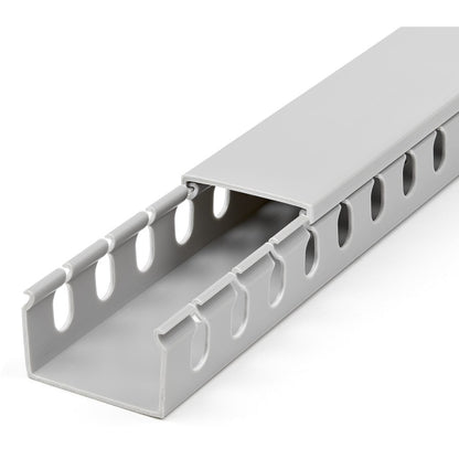 Alternate-Image3 Image for StarTech Cable Management Raceway with Cover 1-1/2"(38mm)W x 1"(25mm)H, 6.5ft(2m) length, 3/8"(8mm) Slots, Wall Wire Duct, UL Listed