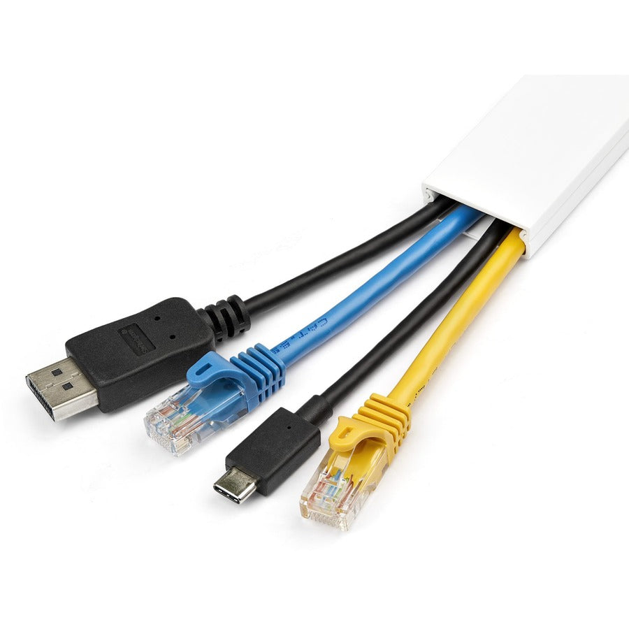 Alternate-Image3 Image for StarTech Cable Management Raceway w/Adhesive Tape and Cover 1-1/4"(32mm)W x 3/8"(11mm)H, 3ft(1m) length, Network Cord Hider, UL Listed